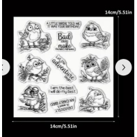 CMP Set Stansen en stempels vogel thema (CMP-stempel en stans 001)